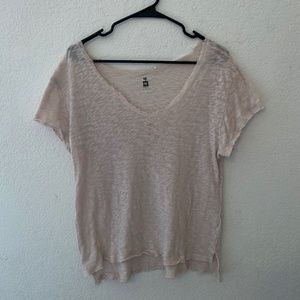 Cream V-neck